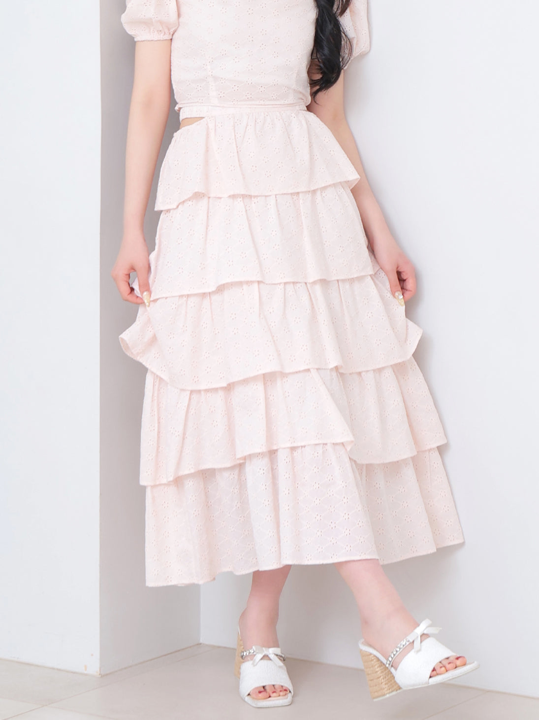 model：160cm　(size：F　color：Pink)