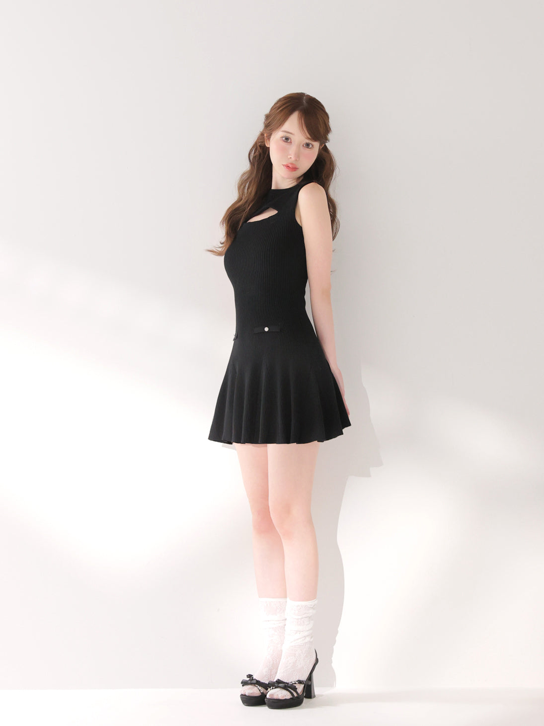 model：162cm　(size：L　color：Black)
