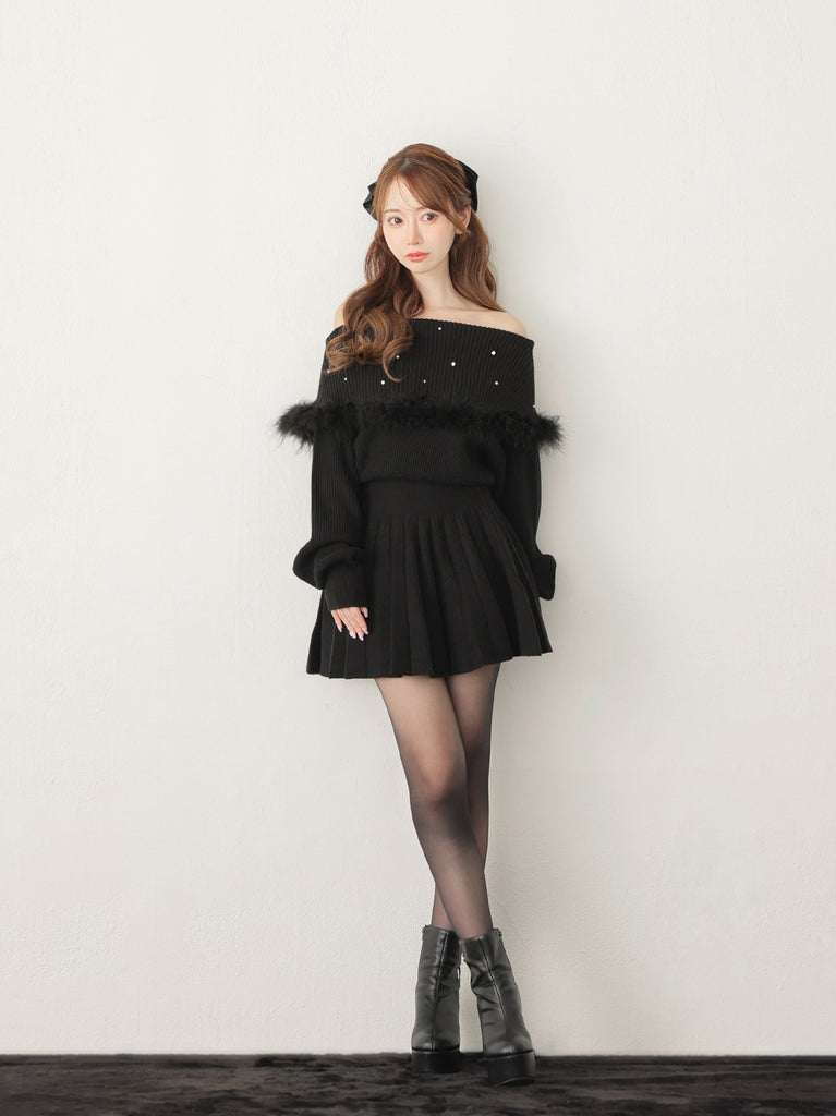 model：162cm　(size：F　color：Black)