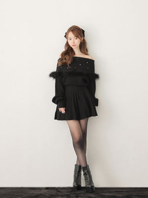model：162cm　(size：F　color：Black)