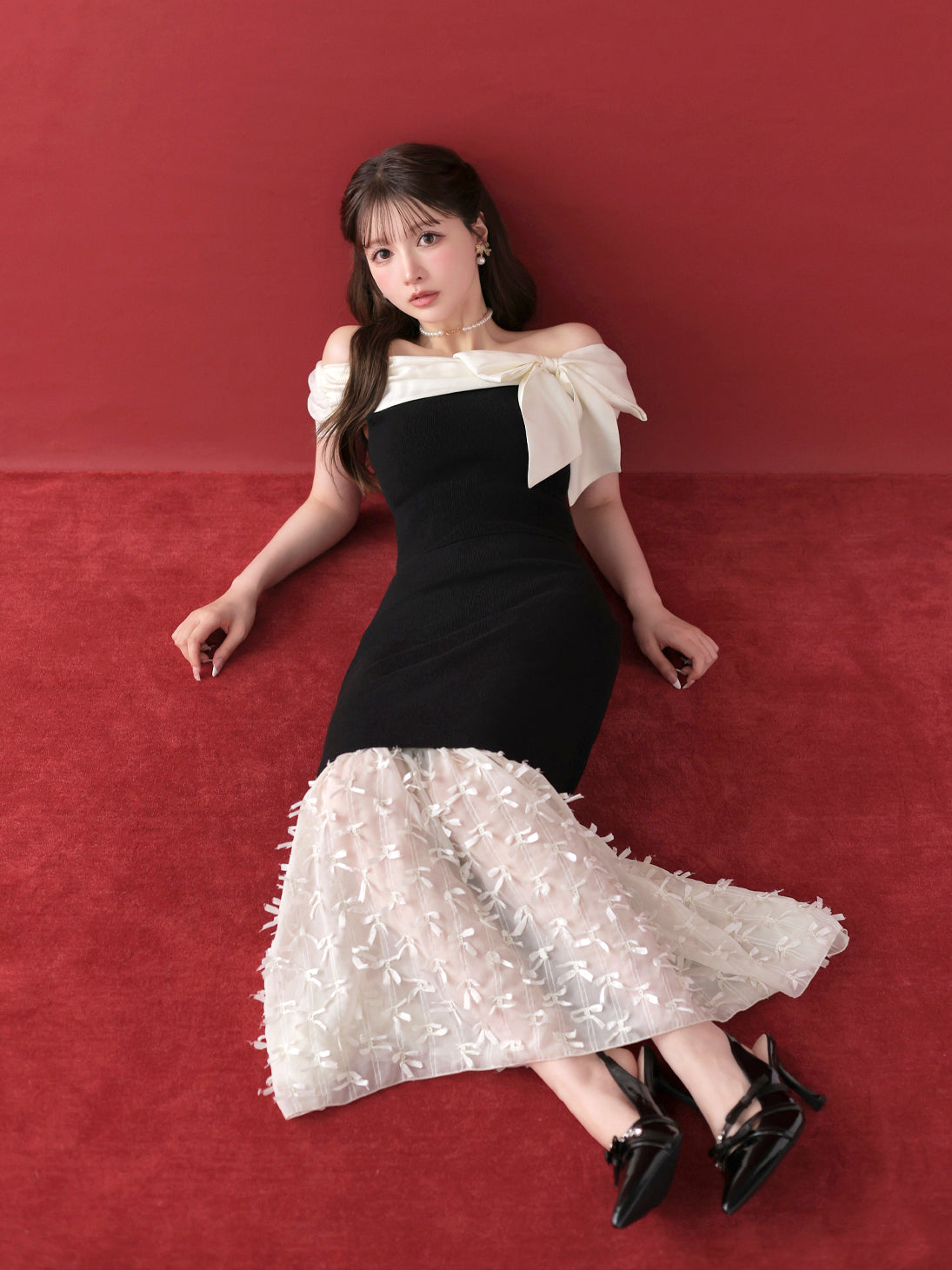 model：160cm　(size：F　color：Black)