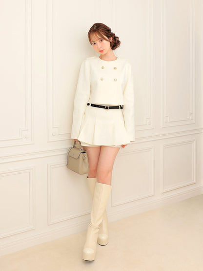 Gloss line platform long boots(eme10806)