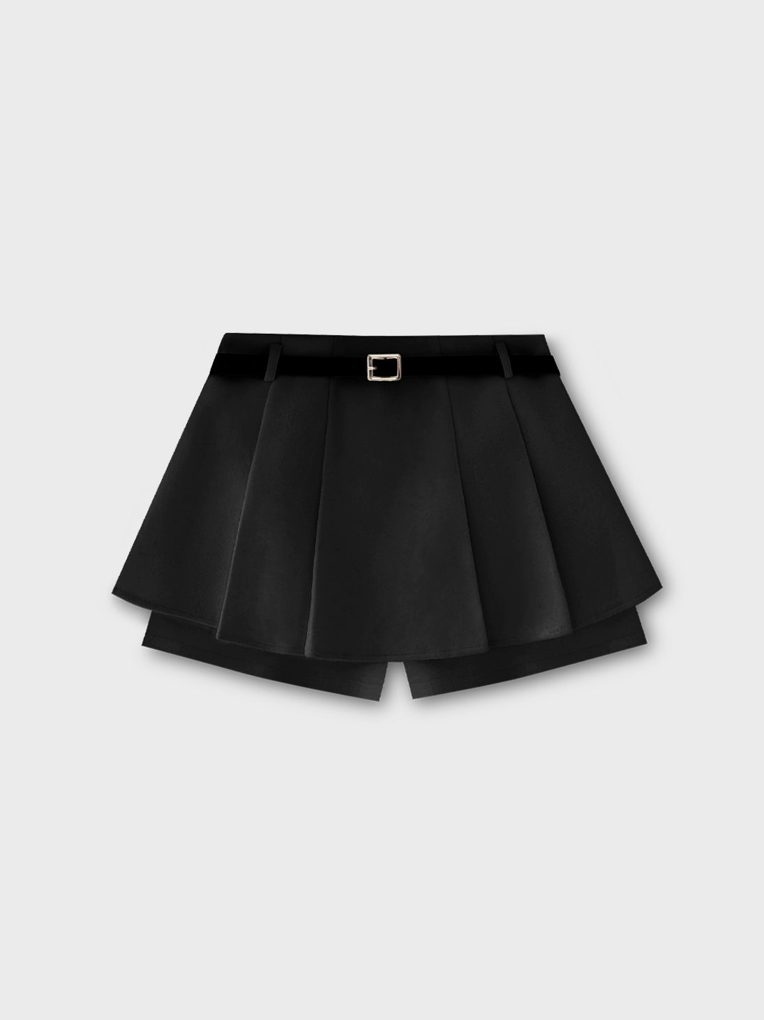 Melton belt mini skirt(eme10499)
