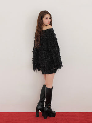 Fringe knit minionepiece(eme10534)