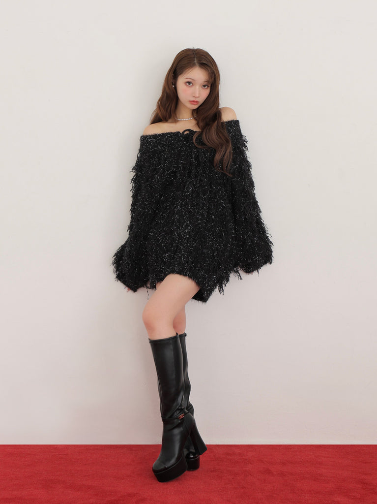 Fringe knit minionepiece(eme10534)