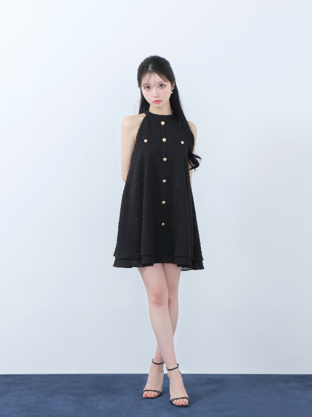 model：160cm　(size：F　color：Black)