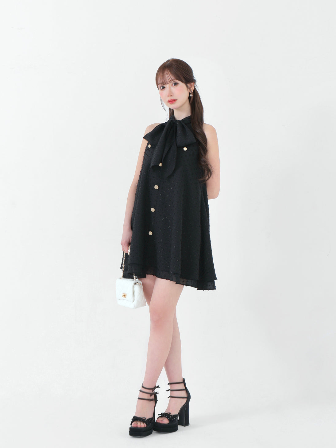 model：160cm　(size：F　color：Black)