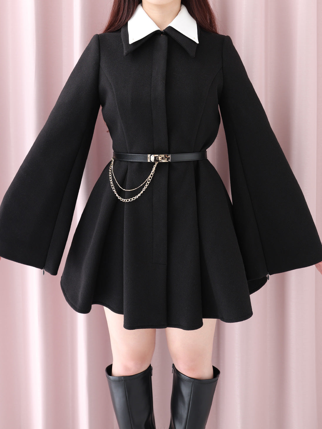 Convertible flare coat(eme10554)