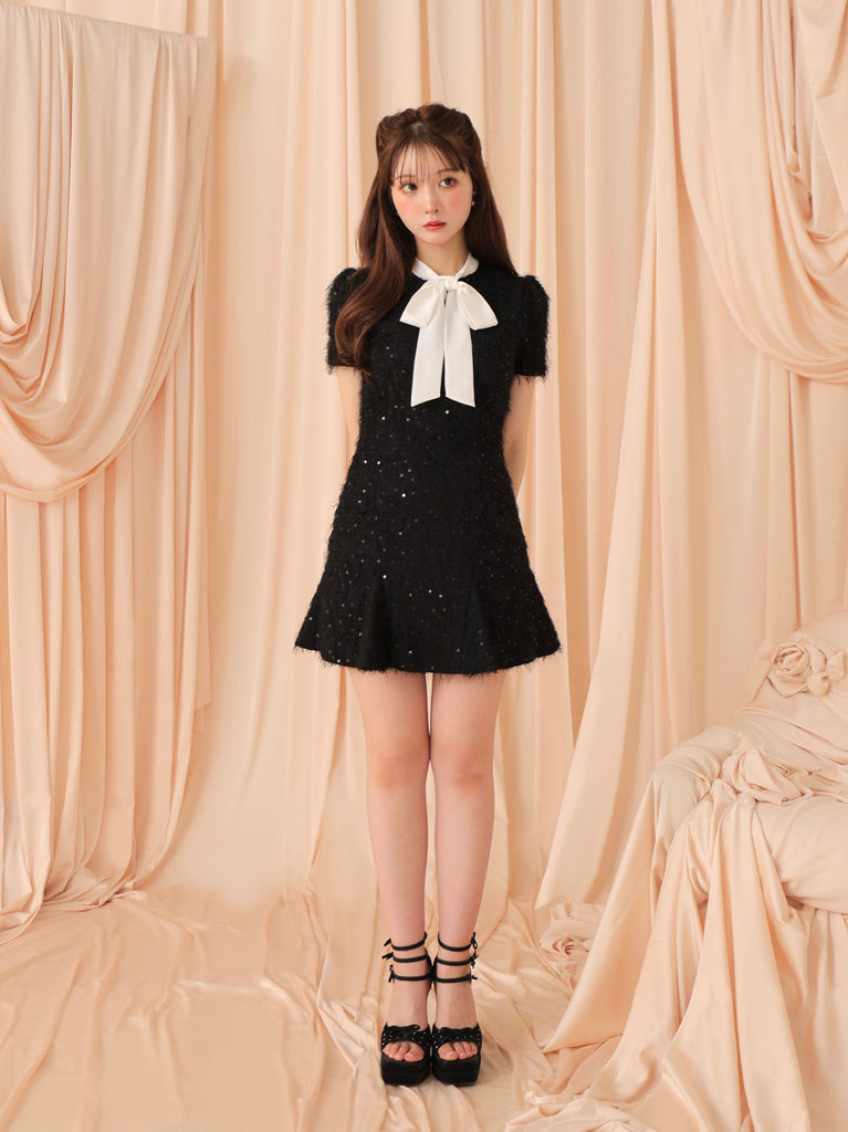 Feather sequin mini onepiece(eme10548)