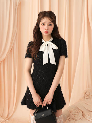 Feather sequin mini onepiece(eme10548)