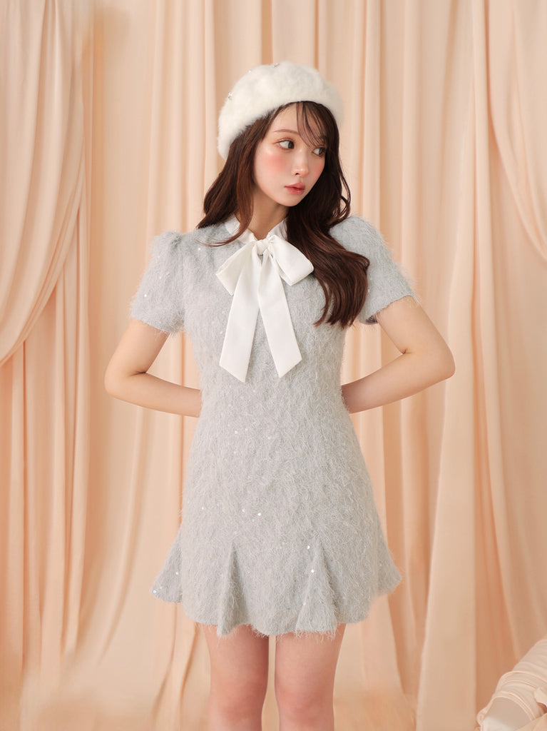 Feather sequin mini onepiece(eme10548)