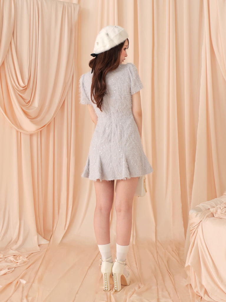 Feather sequin mini onepiece(eme10548)