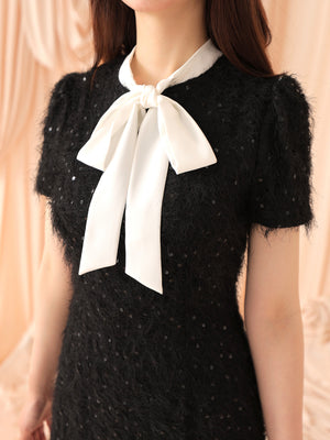 Feather sequin mini onepiece(eme10548)