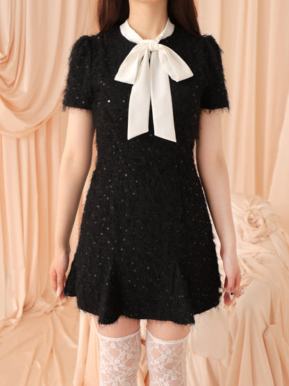 Feather sequin mini onepiece(eme10548)