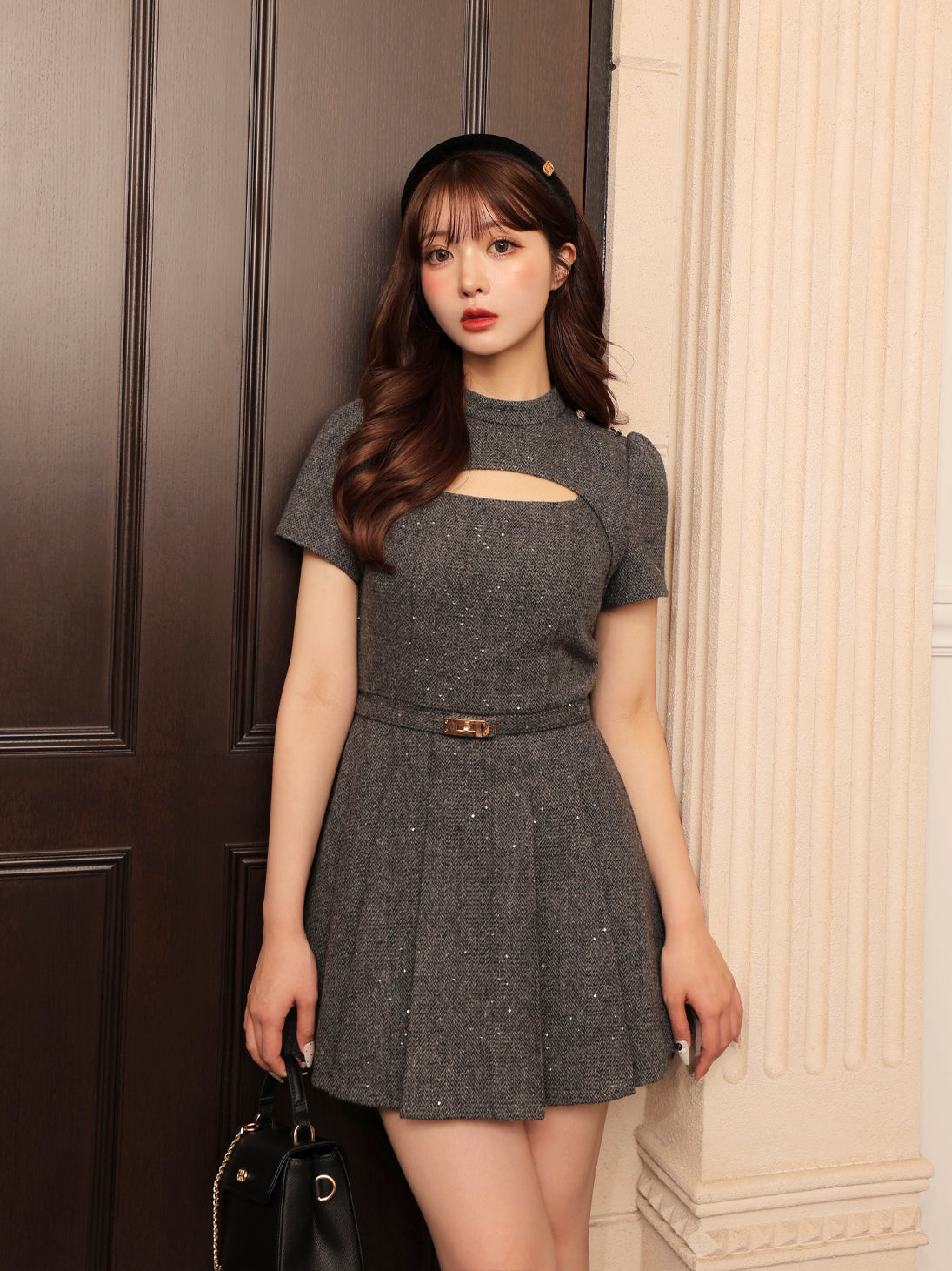 model：160cm　(size：F　color：Gray)
