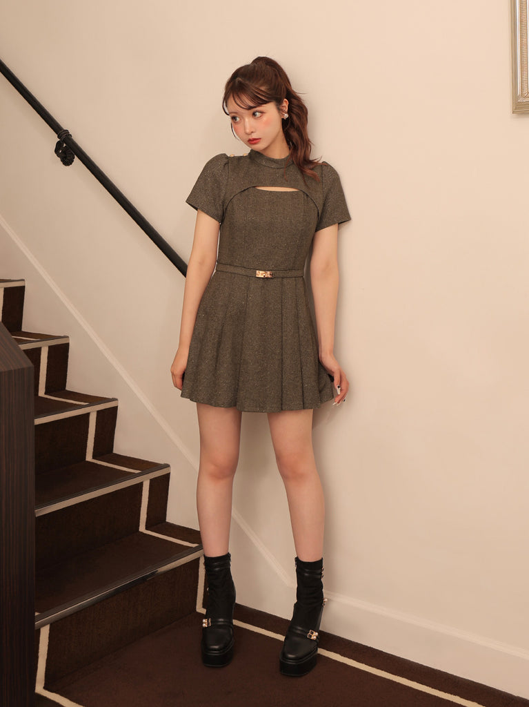 Classical herringbone mini onepiece(eme10550)