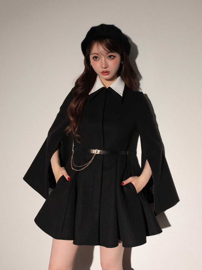 Convertible flare coat(eme10554)