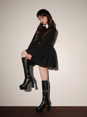 Convertible flare coat(eme10554)