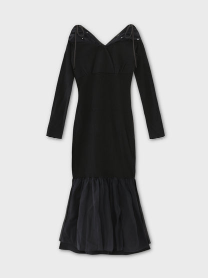 Sheer beaded mermaid onepiece(eme10558)