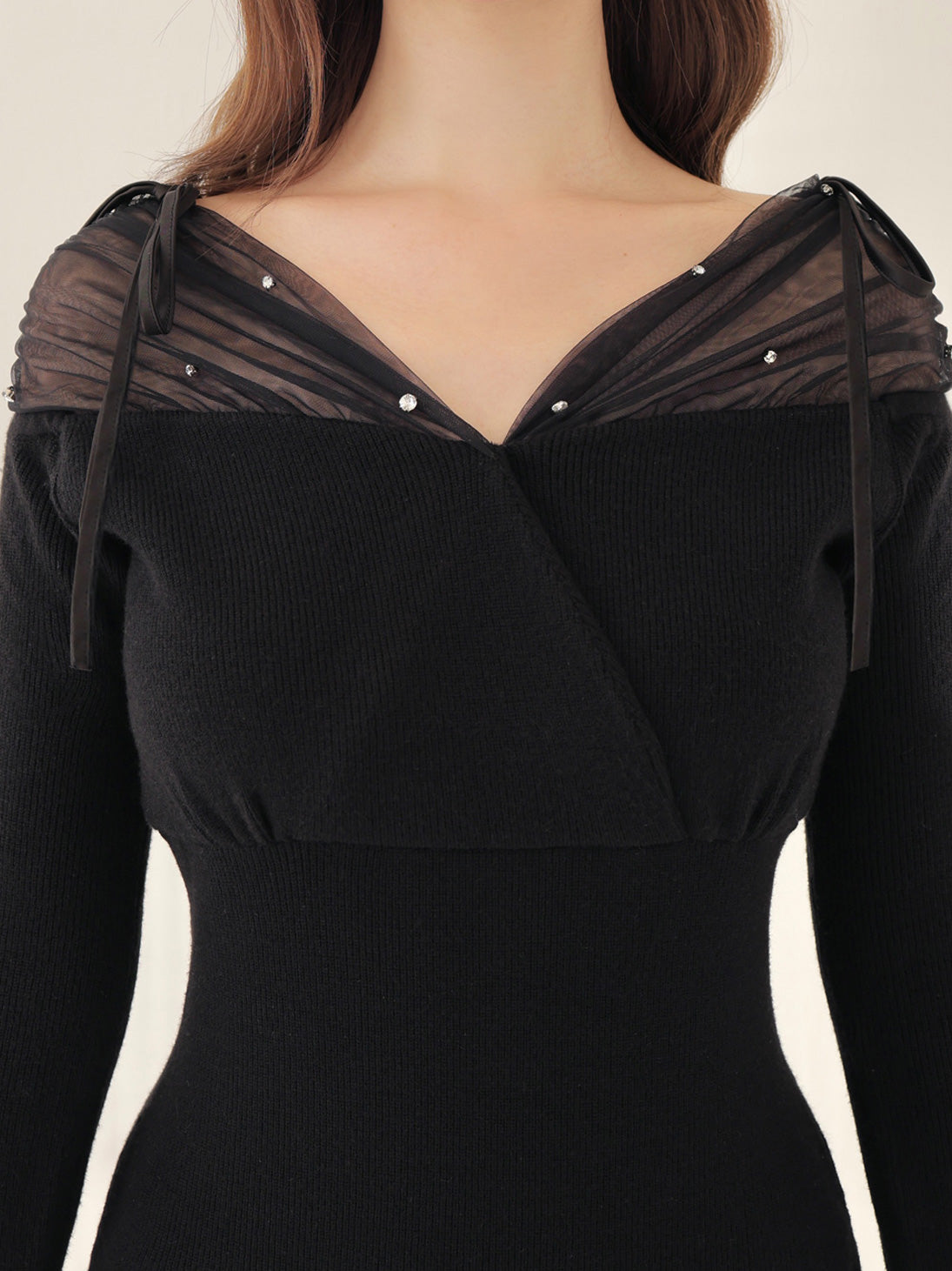 Sheer beaded mermaid onepiece(eme10558)