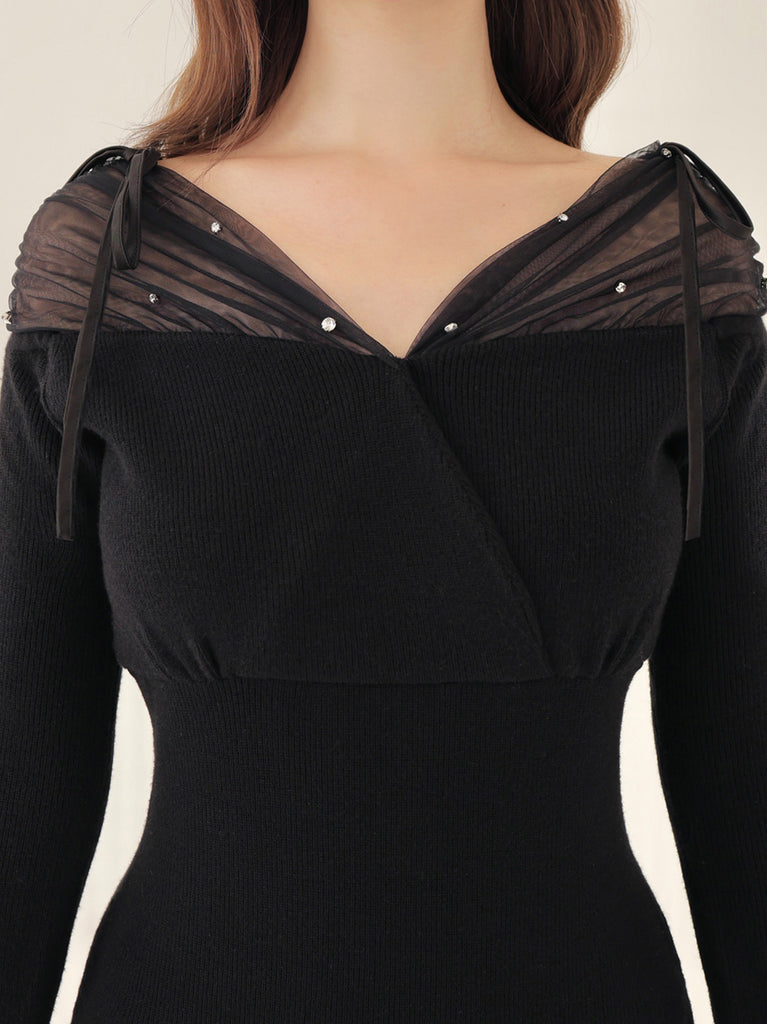 Sheer beaded mermaid onepiece(eme10558)