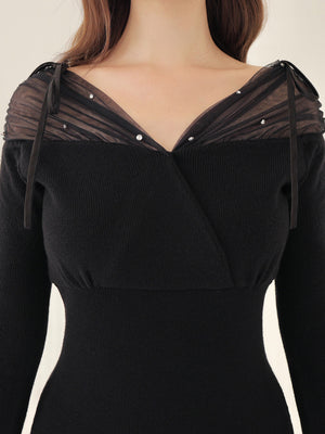 Sheer beaded mermaid onepiece(eme10558)