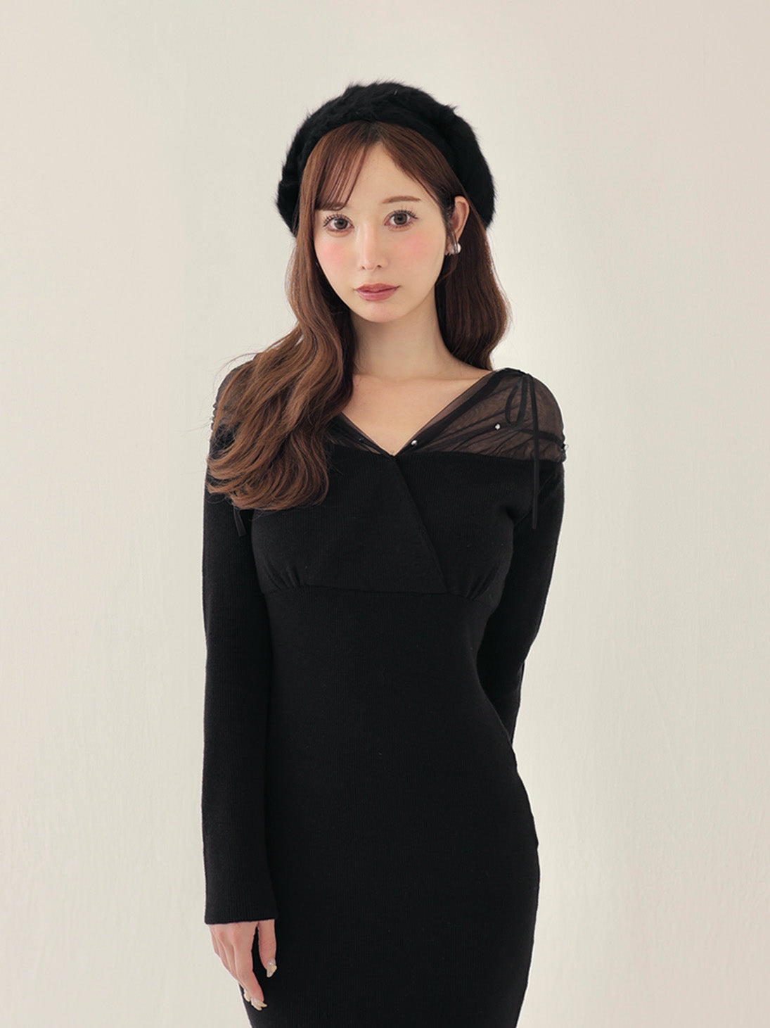 Etoile ribbon beret(eme10833)