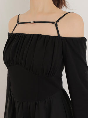 Strap flare volume onepiece(eme10560)