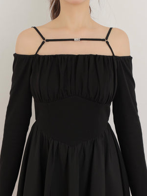 Strap flare volume onepiece(eme10560)