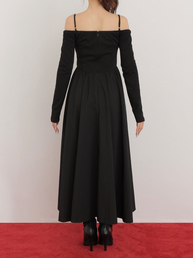 Strap flare volume onepiece(eme10560)