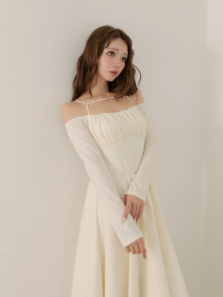 Strap flare volume onepiece(eme10560)