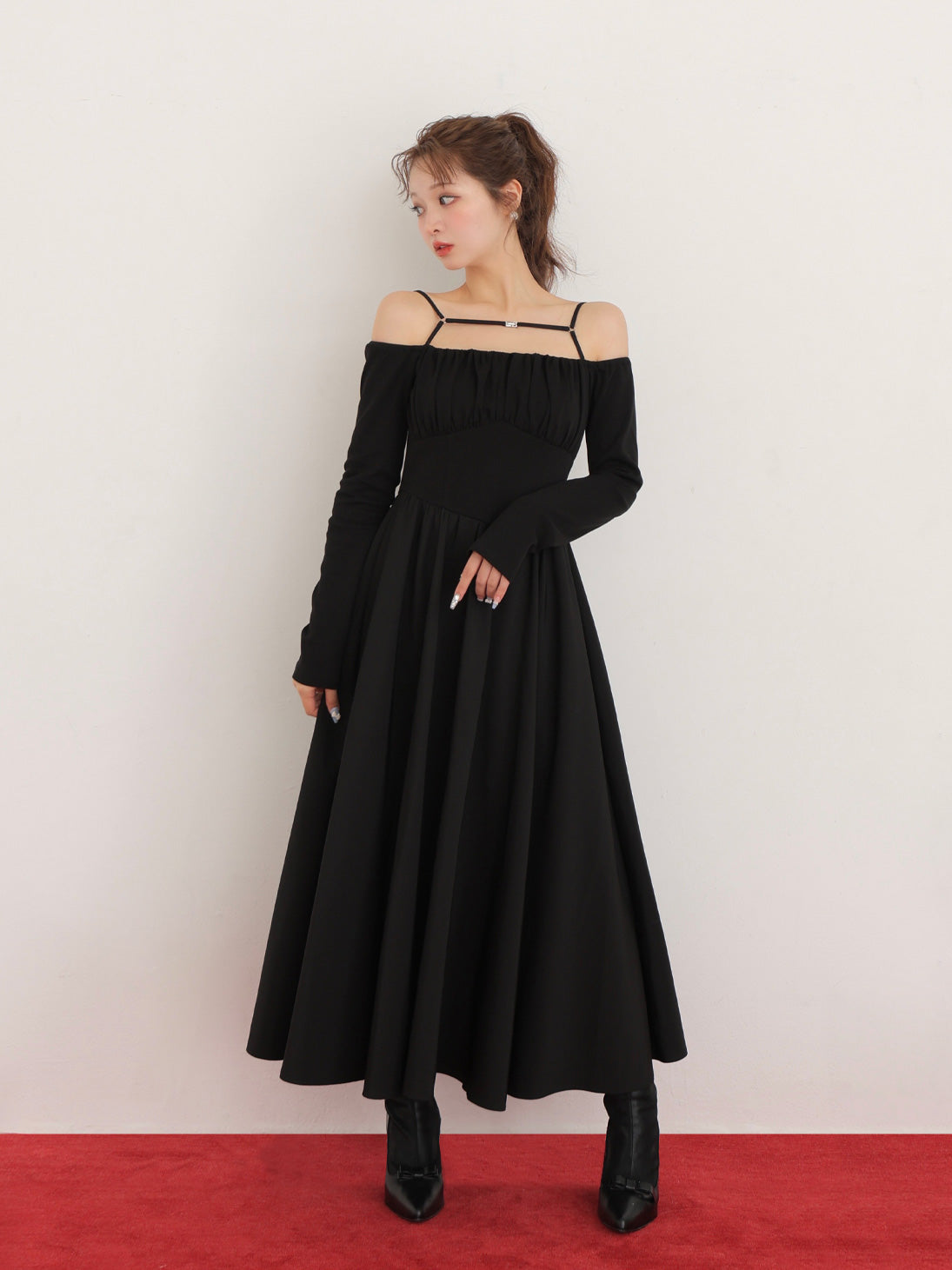 Strap flare volume onepiece(eme10560) – M me eme Strap flare volume onepiece(eme10560) – M me eme