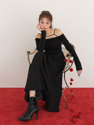 Strap flare volume onepiece(eme10560)