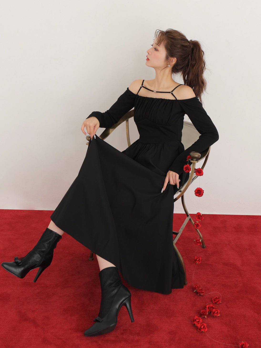 Strap flare volume onepiece(eme10560)