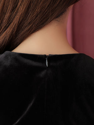 Decollete cut gathered mini onepiece(eme10561)