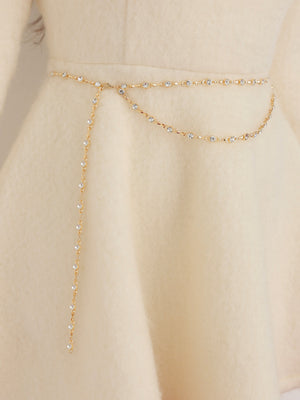 One shoulder bijou belt onepiece(eme10564)