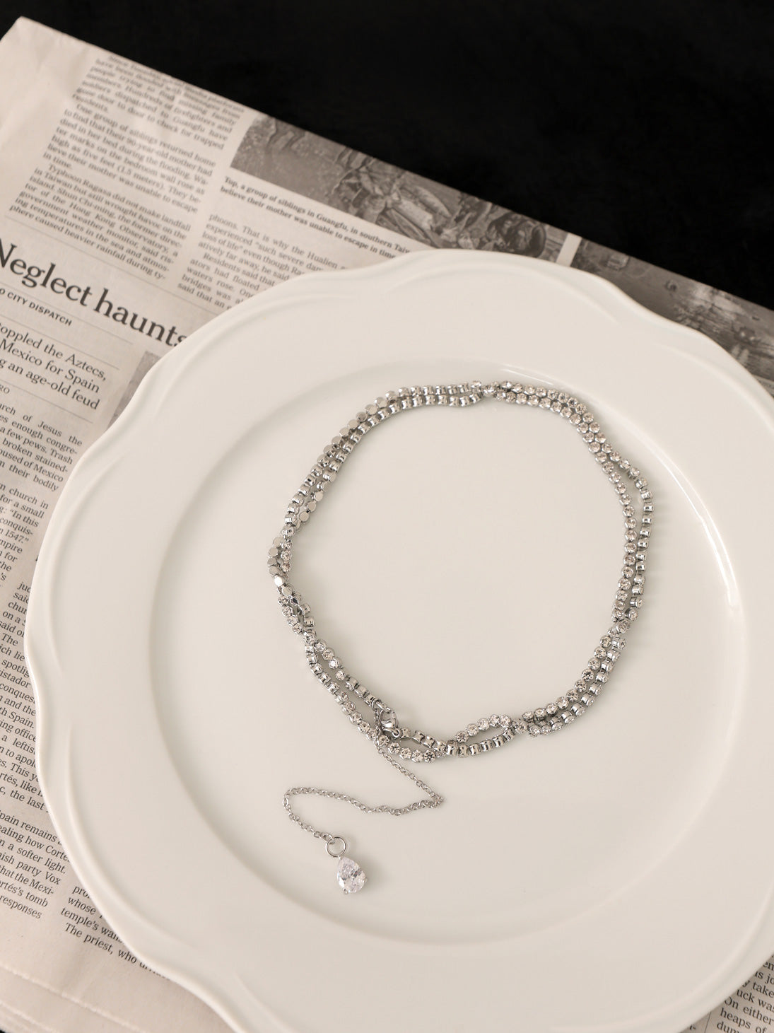 One shoulder bijou belt onepiece(eme10564) – M me eme