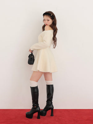 One shoulder bijou belt onepiece(eme10564)