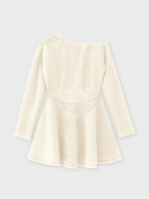 One shoulder bijou belt onepiece(eme10564)