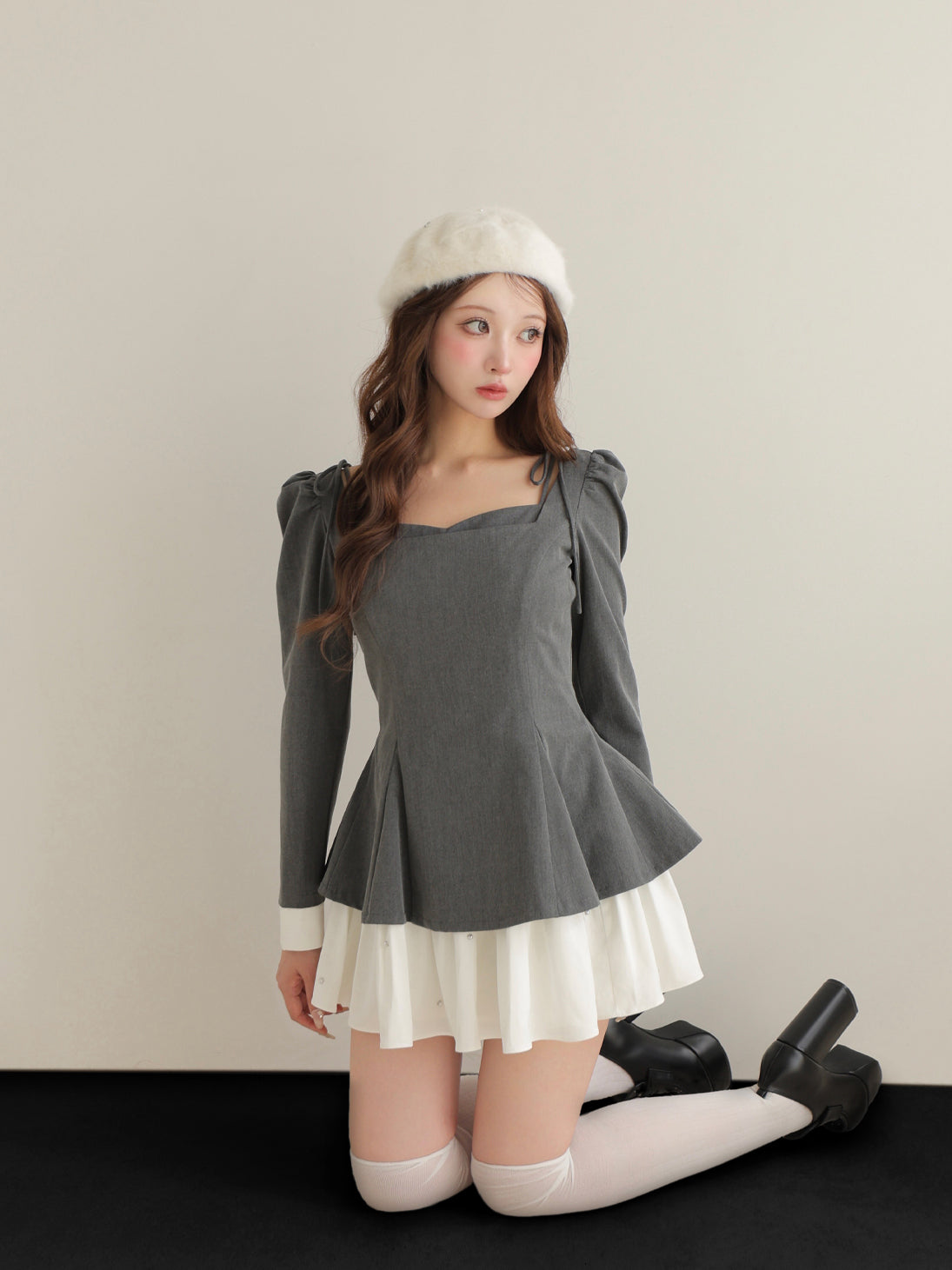 M me eme メゾンツイードミニワンピース　店舗限定カラー　ブラック　新品 M me eme メゾンツイードミニワンピース 店舗限定カラー ブラック M me