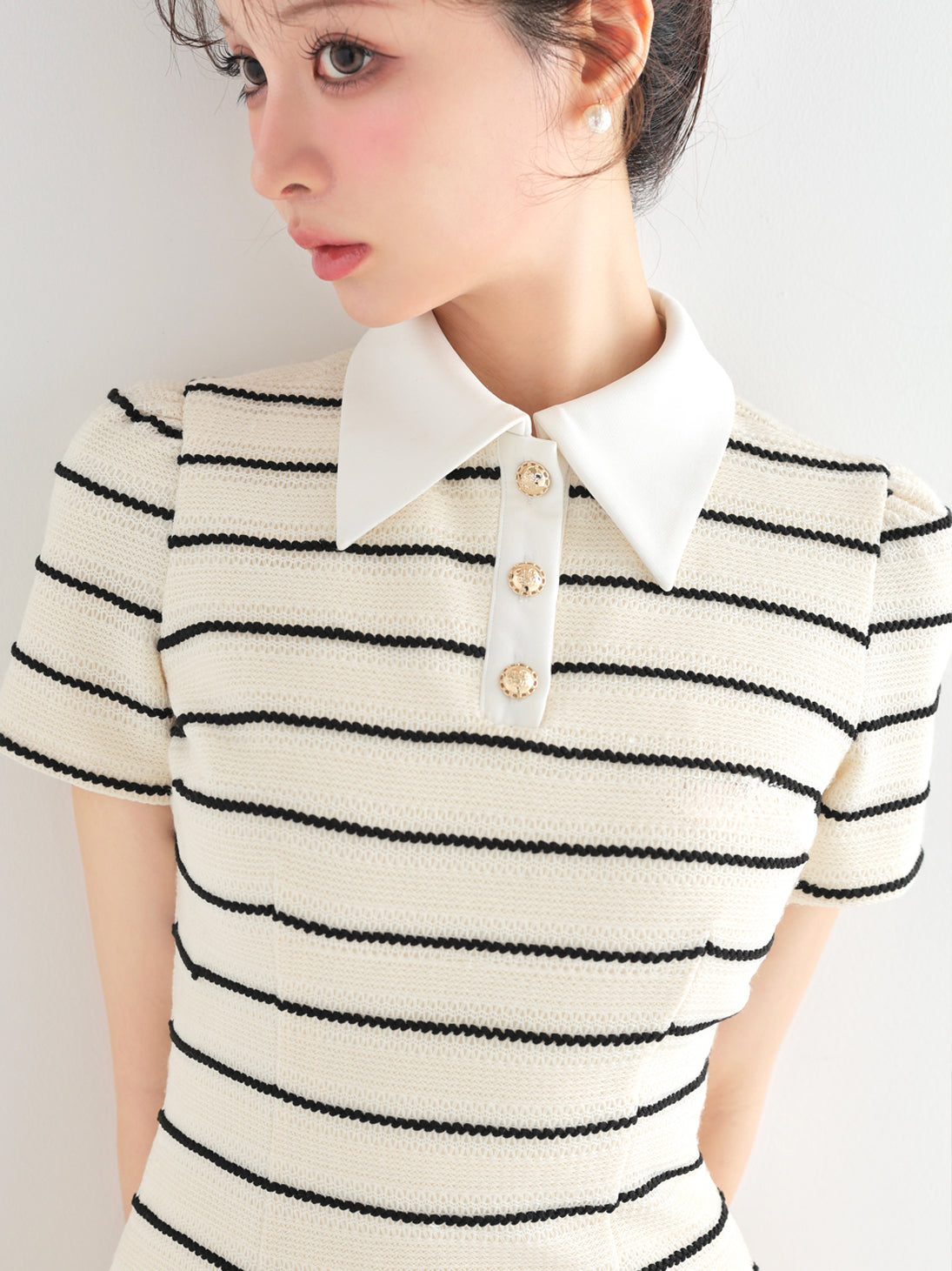 French border knit mini onepiece(eme10570) – M me eme