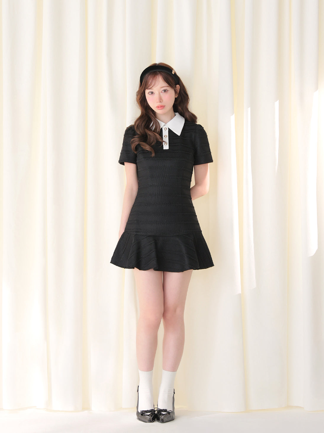 French border knit mini onepiece(eme10570) – M me eme
