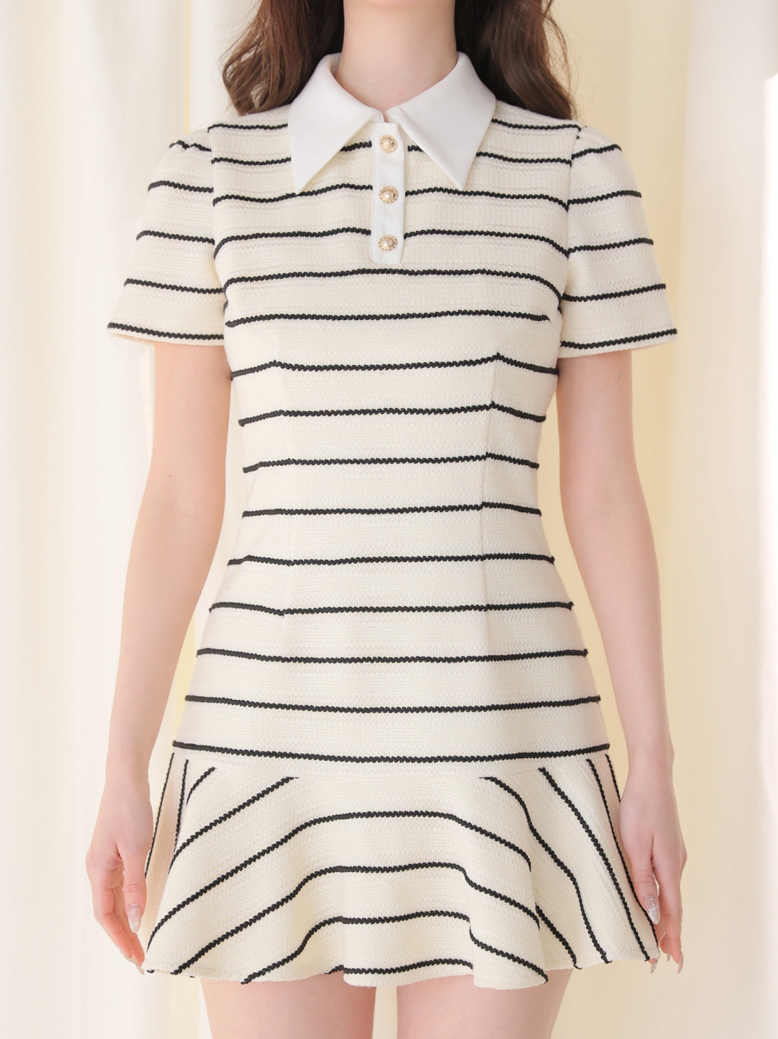 French border knit mini onepiece(eme10570) – M me eme