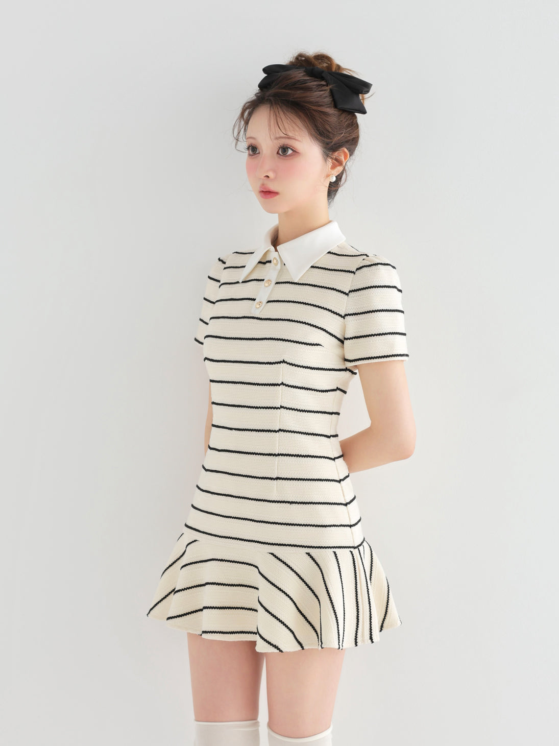 French border knit mini onepiece(eme10570) – M me eme