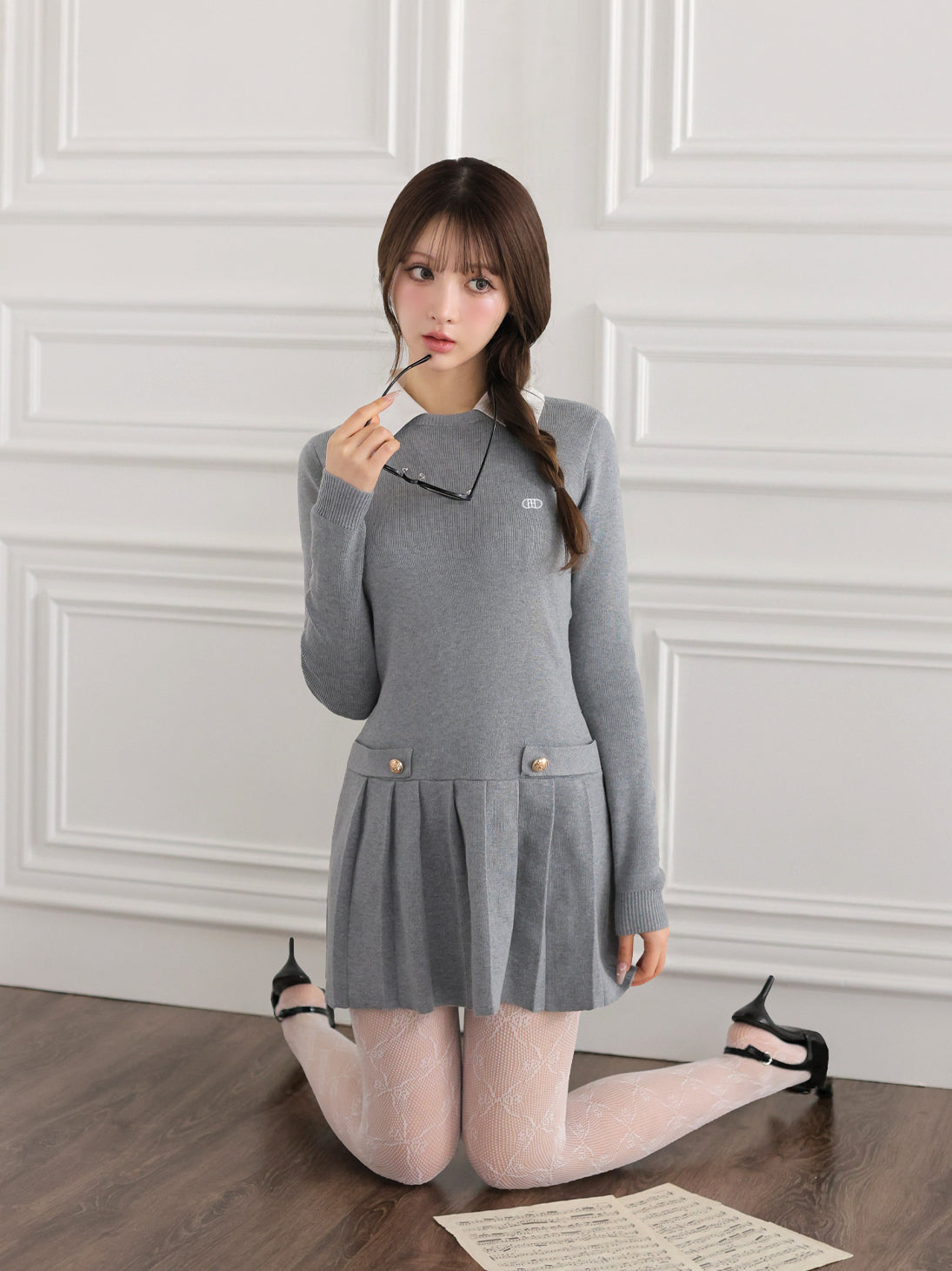 model：160cm　(size：F　color：Gray)