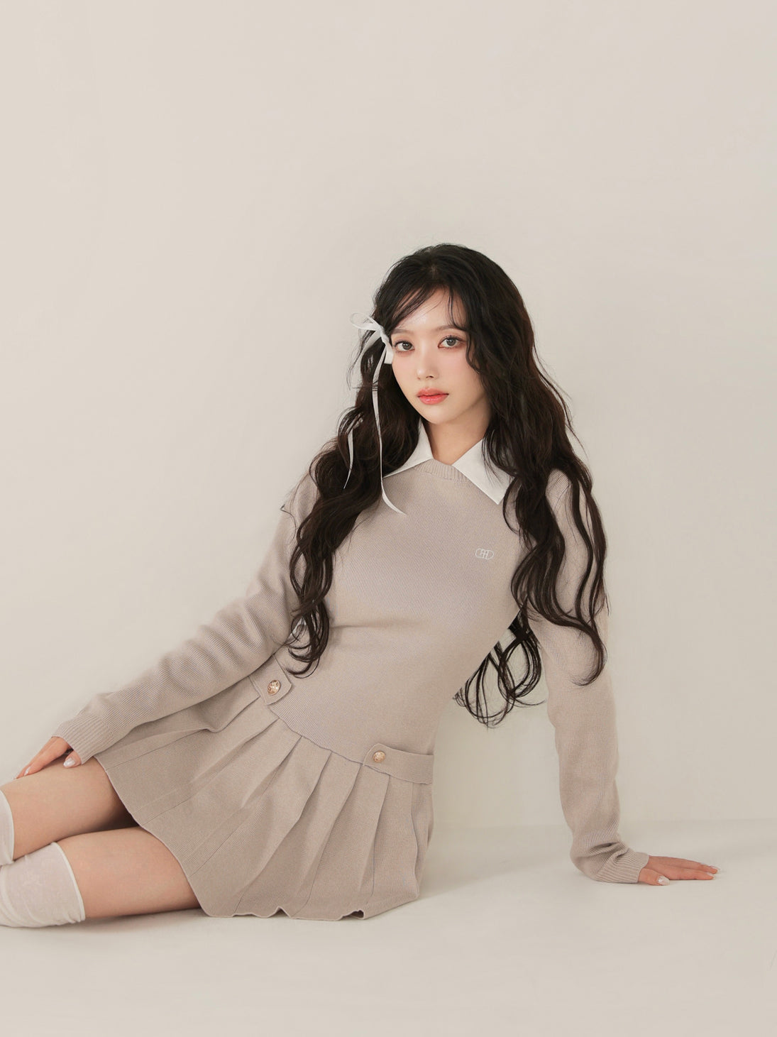 model：163cm　(size：F　color：Beige)