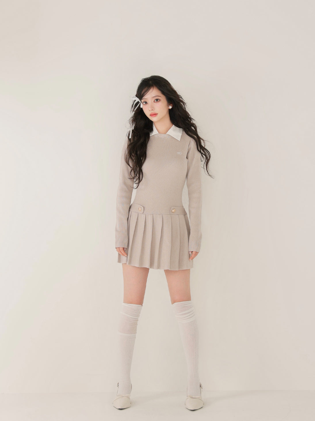 model：163cm　(size：F　color：Beige)