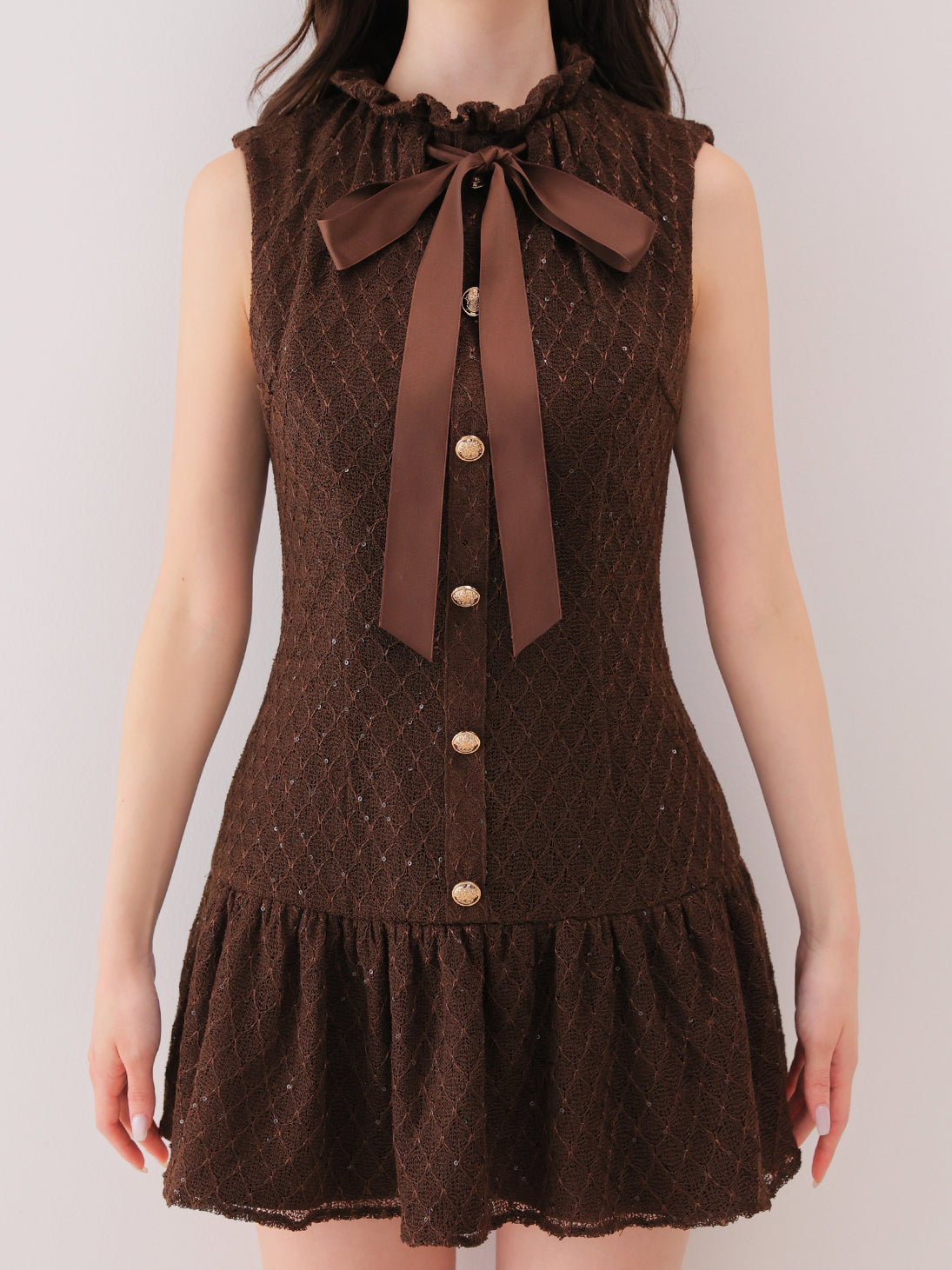 model：162cm　(size：F　color：Brown)
