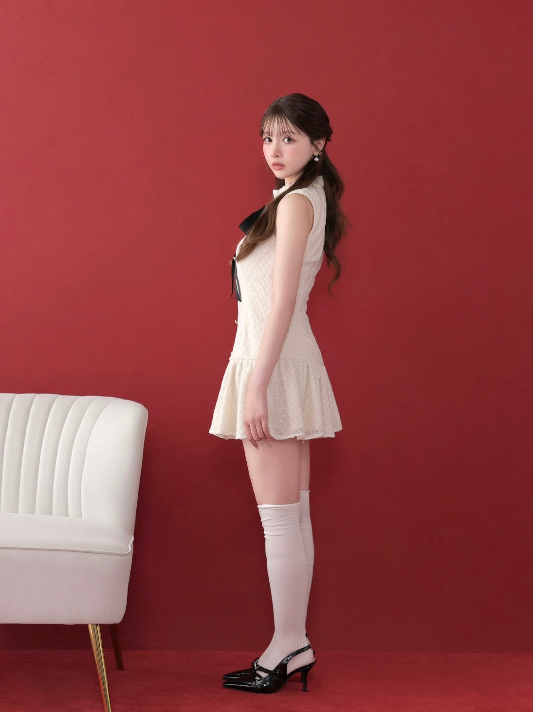 model：160cm　(size：F　color：Ivory)