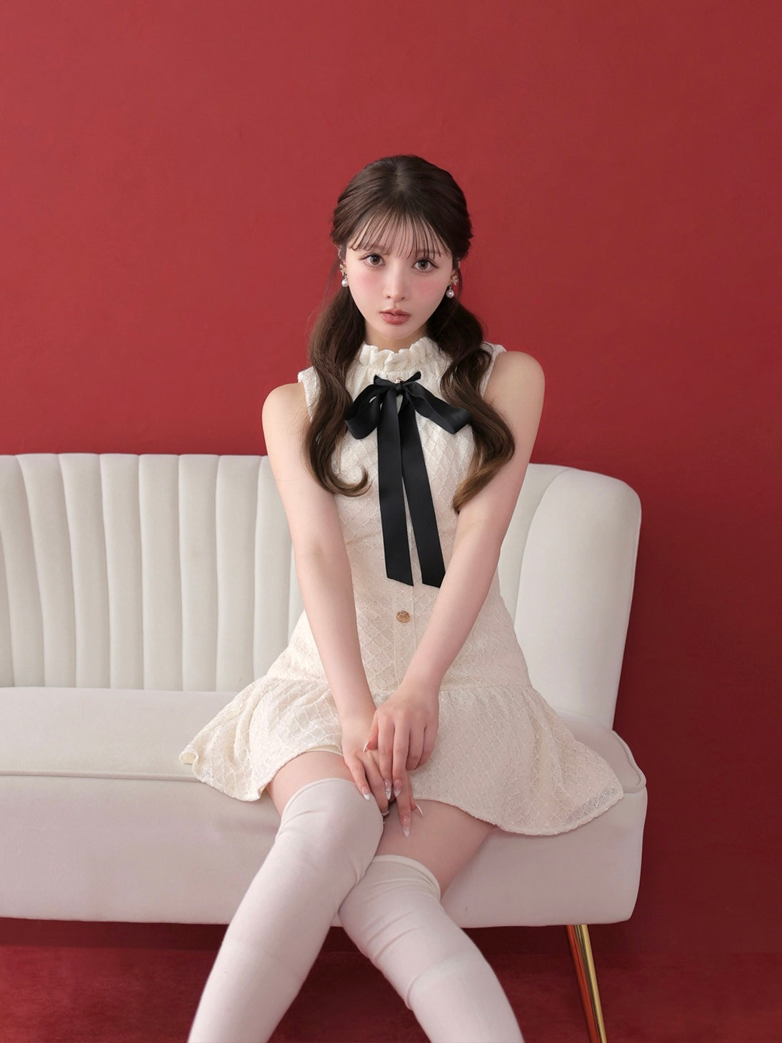 model：160cm　(size：F　color：Ivory)